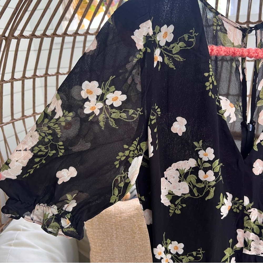 Reformation Black Floral Maxi Dress - Picture 7 of 15
